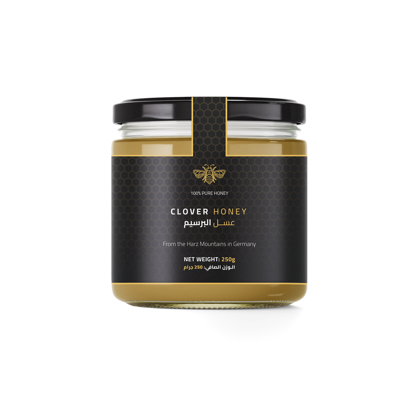 DW Power Clover Honey – Light Golden Raw Honey from Germany, 250g Jar