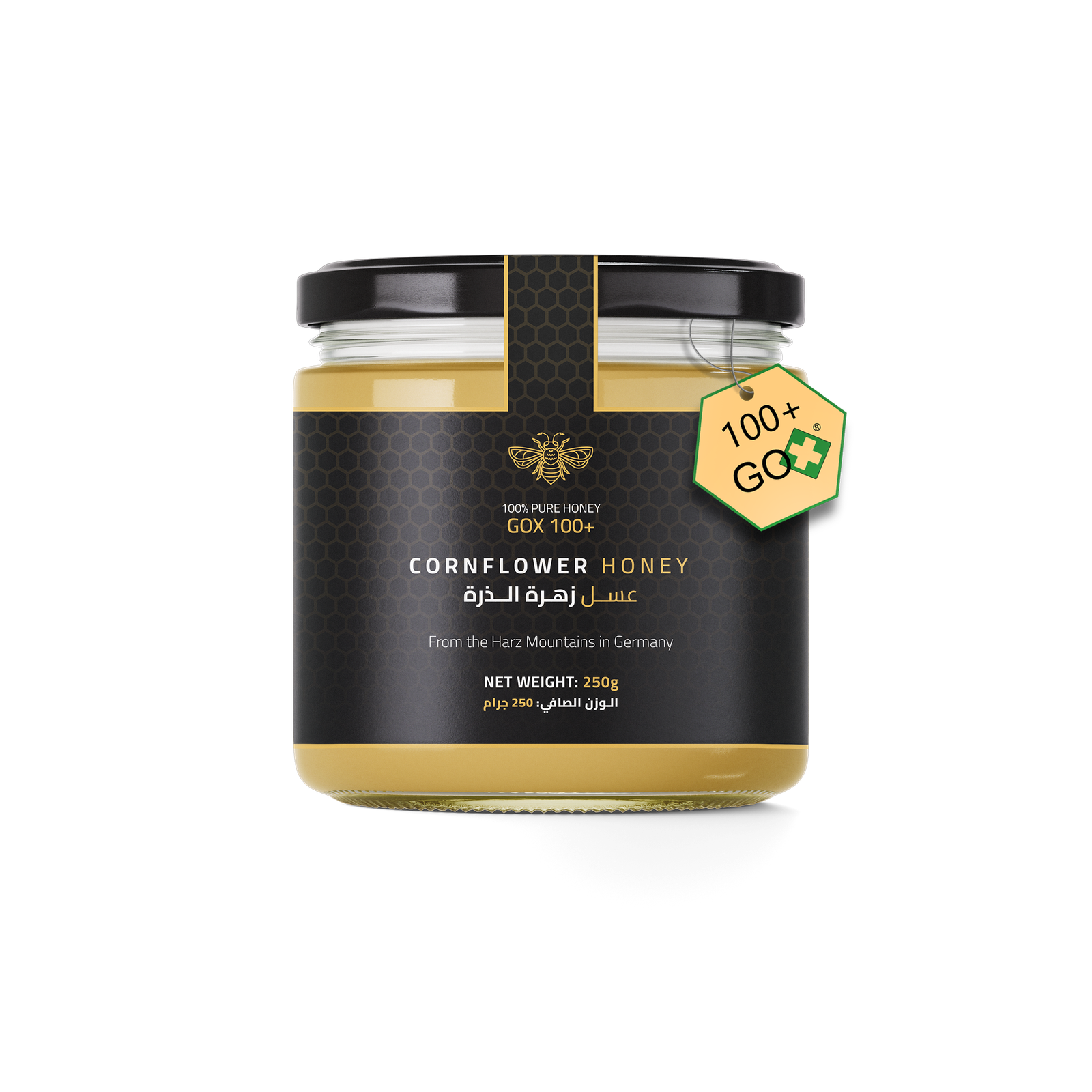 DW Power Cornflower Honey – Light Golden Raw Honey from Germany, 250g Jar