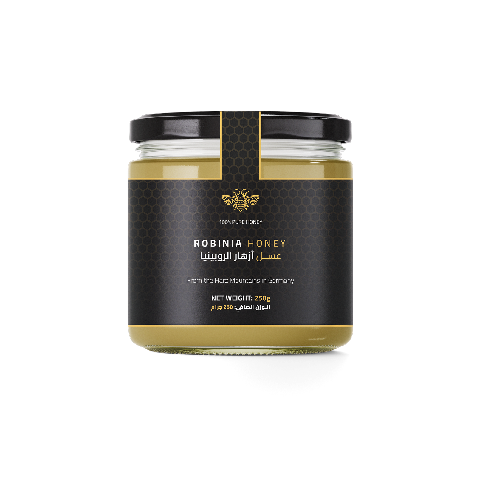 DW Power Robinia Honey – Light Acacia Blossom Honey from Germany, 250g Jar