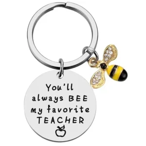 Personalized Honey Bee Keychain